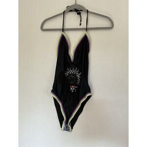 River‎ Island Crochet Centre Swimsuit - Size 10 UK - NWT Black